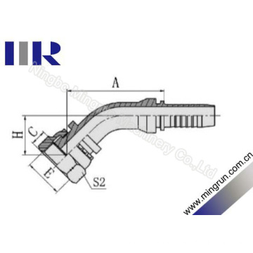 45 Grad Orfs weibliche hydraulische Schlaucharmaturen (24241)